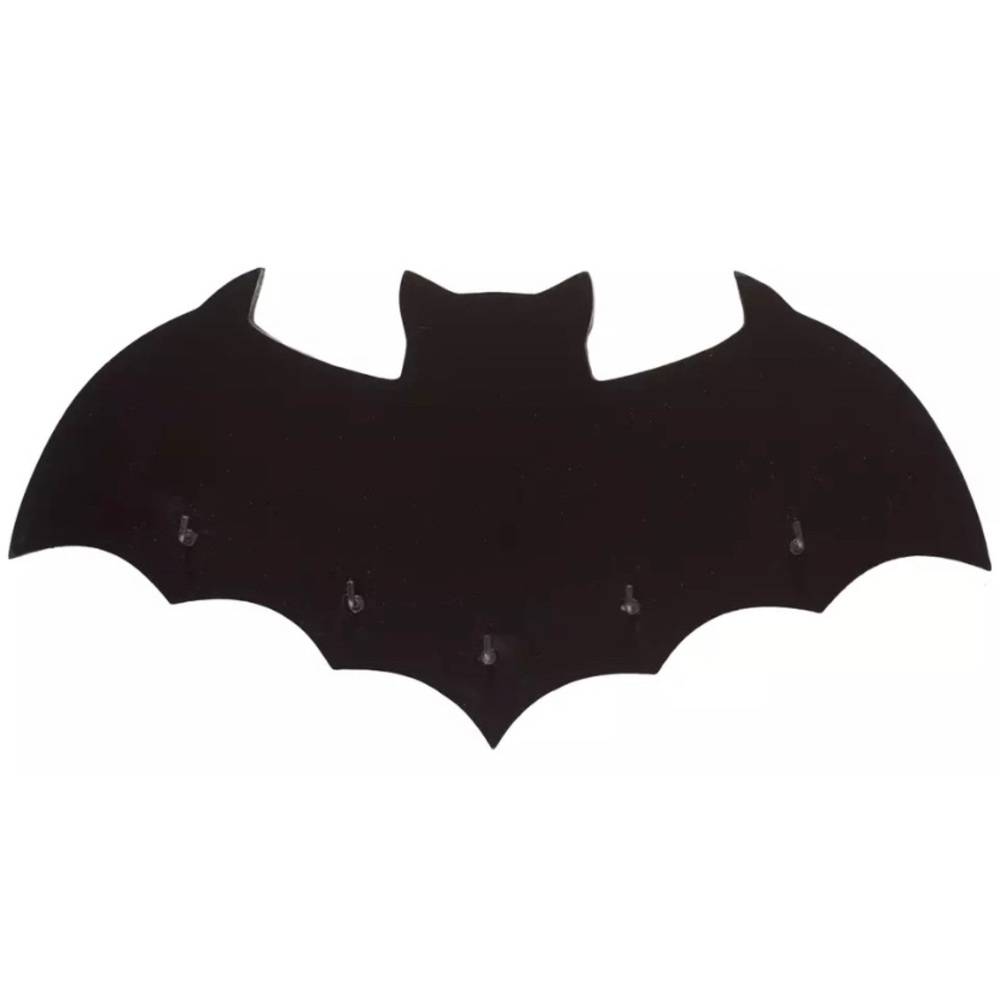 Sourpuss Bat Key Holder Black Home Wall Decor Halloween Horror Spooky